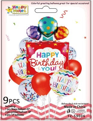 SET DE GLOBOS (9PCS)-TZS9006