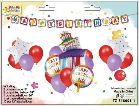 SET DE GLOBOS (18PCS)-TZS180011